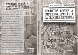 Jo&atilde;o Gabriel da Fonseca Mateus &ndash; Escritos sobre a Imprensa