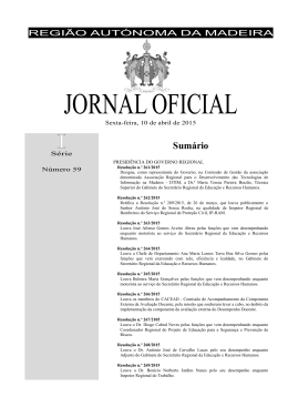 JORNAL OFICIAL - Governo Regional da Madeira