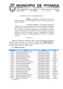 1 DECRETO N&ordm;. 14 DE 17 DE JANEIRO DE 2014 S&Uacute;MULA