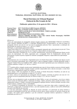 18 horas - Tribunal Regional Eleitoral do Rio Grande do Sul