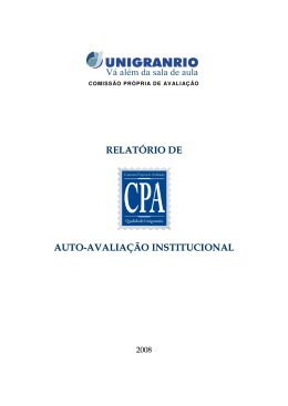 relatório de auto-avaliação institucional