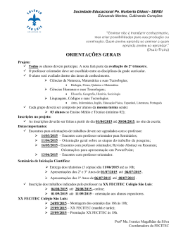 Orientações da Feira - 2015 - Ens. Médio - Colégio São Luís