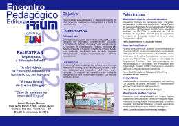 folder encontro pedagogico - 2012 - CAMPINAS