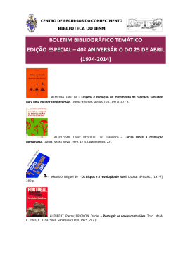 40 Aniversario do 25 de abril