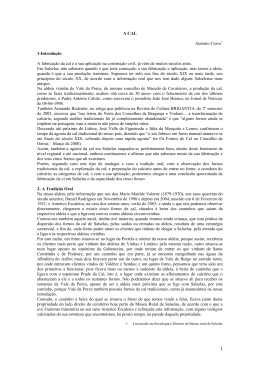 A CAL Ant&oacute;nio Cravo1 1-Introdu&ccedil;&atilde;o A fabrica&ccedil;&atilde;o