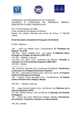 JORNADAS LUSO-ESPANHOLAS DE FILOSOFIA FILOSOFIA
