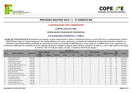 PROCESSO SELETIVO 2014 / 1