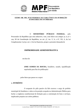 improbidade administrativa - Ministério Público Federal em Goiás