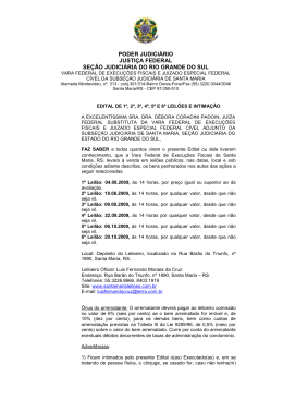 Edital - Justi&ccedil;a Federal do Rio Grande do Sul