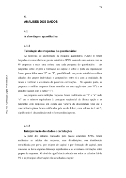 4. AN&Aacute;LISES DOS DADOS 4.1 A abordagem quantitativa