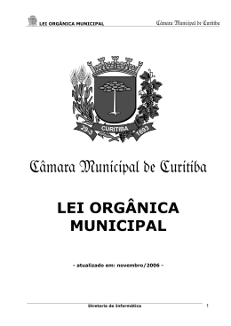 Lei Orgânica Municipal