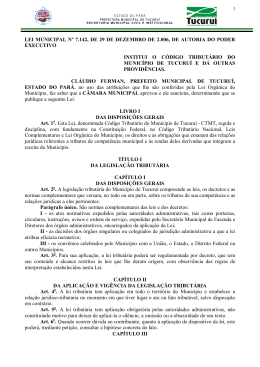 LEI MUNICIPAL N&ordm; 7.142, DE 29 DE DEZEMBRO DE 2.006, DE