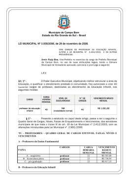 LEI MUNICIPAL N&ordm; 3