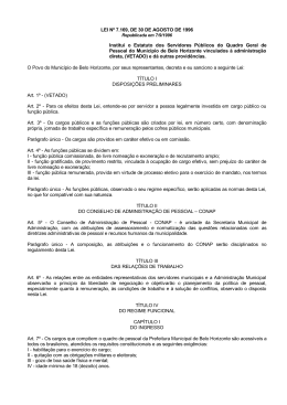 Lei Municipal n&ordm; 7.169, de 30/08/1996