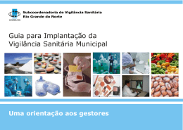 Guia para Implanta&ccedil;&atilde;o da Vigil&acirc;ncia Sanit&aacute;ria Municipal
