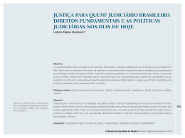 justi&ccedil;a para quem? judici&aacute;rio brasileiro. direitos fundamentais e as