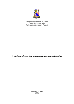 A virtude da justiça no pensamento aristotélico