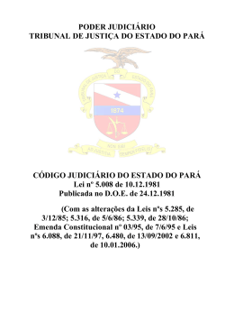 Código Judiciário do Estado do Pará