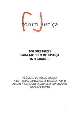 100 DIRETRIZES PARA MODELO DE JUSTI&Ccedil;A INTEGRADOR