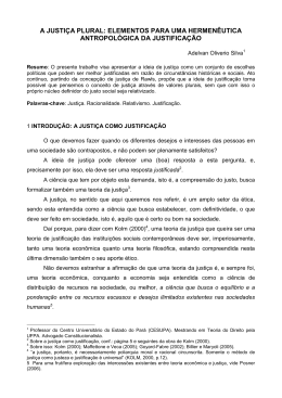 A JUSTI&Ccedil;A PLURAL: ELEMENTOS PARA UMA - Fabsoft