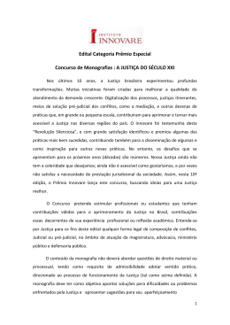 Edital Categoria Prêmio Especial Concurso de Monografias : A