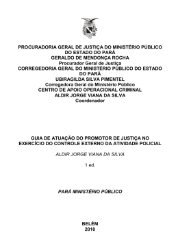 Guia de Atua&ccedil;&atilde;o do Promotor de Justi&ccedil;a no Controle