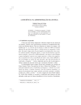 A Eficiência na Administração da Justiça