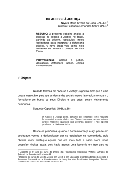 DO ACESSO &Agrave; JUSTI&Ccedil;A 1 Origem - Revistas Eletr&ocirc;nicas da Toledo