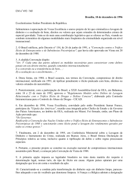 EM no 692 / MJ - Coaf - Minist&eacute;rio da Fazenda