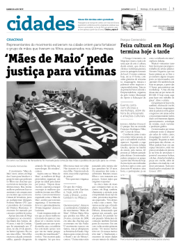 `Mães de Maio` pede justiça para vítimas