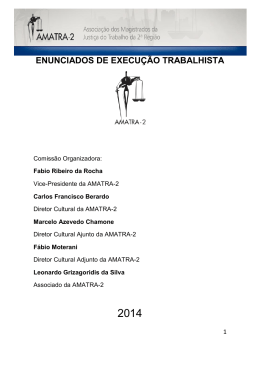 enunciados de execu&ccedil;&atilde;o trabalhista