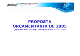 Conselho Universitário da Unesp de 23/02/2005, aprovou a