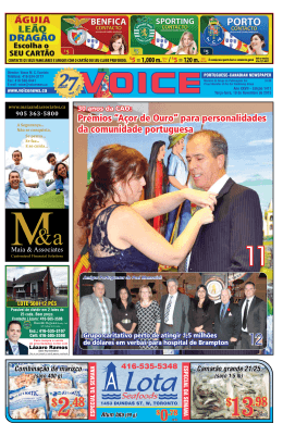 &ldquo;A&ccedil;or de Ouro&rdquo; para personalidades da comunidade