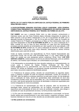 Edital (Rela&ccedil;&atilde;o de bens)