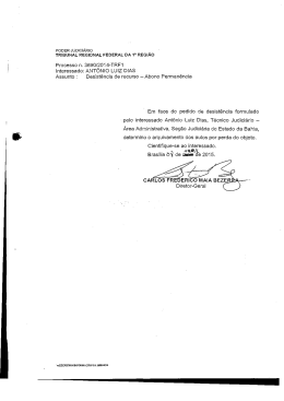 Processo n. 3690/2014-TRF1 Interessado: ANTÓNIO LUIZ DIAS