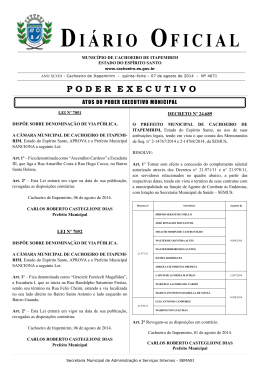 Di&aacute;rio Oficial n&ordm; 4.671 - 07 de agosto (quinta-feira)