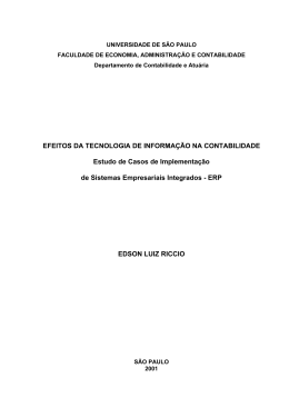 Efeitos da tecnologia de informa&ccedil;&atilde;o na contabilidade: estudo de