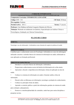 Inform&aacute;tica em Sa&uacute;de