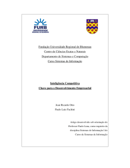 Intelig&ecirc;ncia Competitiva - Chave Para o Desenvolvimento Empresarial