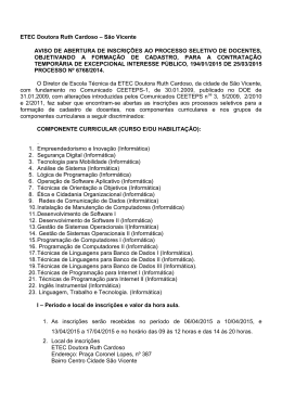 Aviso de abertura de Edital para Processo