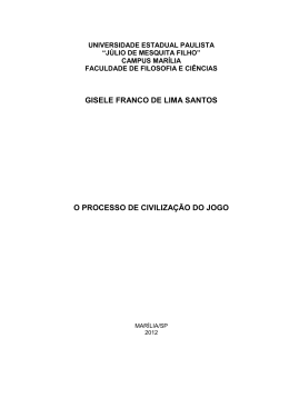 gisele franco de lima santos o processo de civiliza&ccedil;&atilde;o do jogo