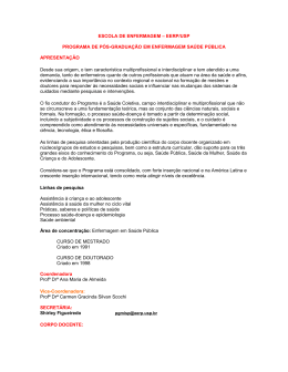 ESCOLA DE ENFERMAGEM &ndash; EERP/USP PROGRAMA DE P&Oacute;S