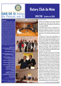 Rotary Club da Maia BOLETIM Outubro de 2005