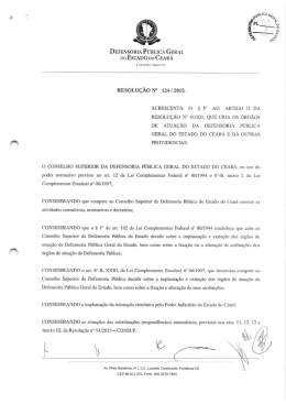 Resolução nº 124 - Defensoria geral