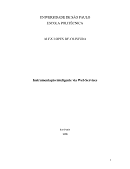 Instrumenta&ccedil;&atilde;o inteligente via web services.