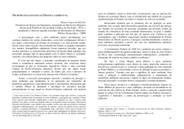 PROPORCIONALIDADE NO DIREITO AMBIENTAL