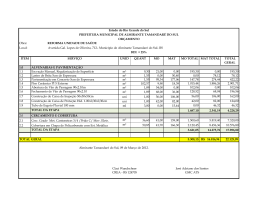 planilha orçamentária - Prefeitura Municipal de Almirante