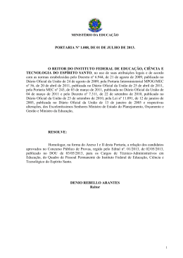 Portaria n&ordm; 1008 - 2013 - Homologa Resultado Concurso
