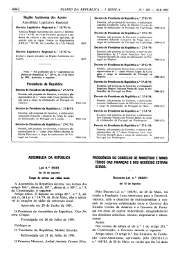 Lei n&ordm; 55/91, de 10 de agosto