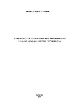 wagner roberto do amaral as trajet&oacute;rias dos estudantes ind&iacute;genas